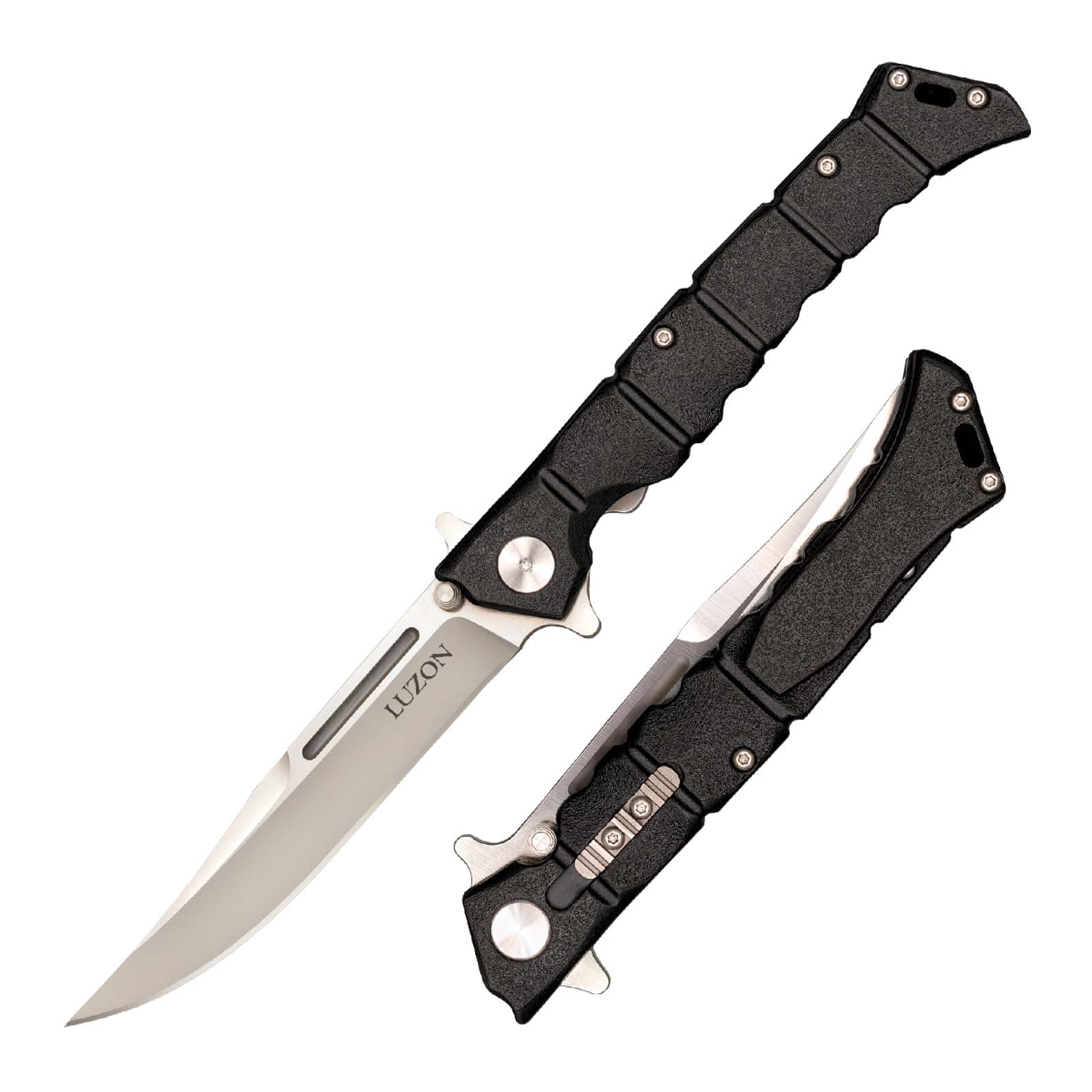 Medium Luzon 4" 8Cr13MoV Razor-Sharp Clip Point Blade 5" GFN Handle Tactical EDC Folding Knife w/Leaf-Spring Lock