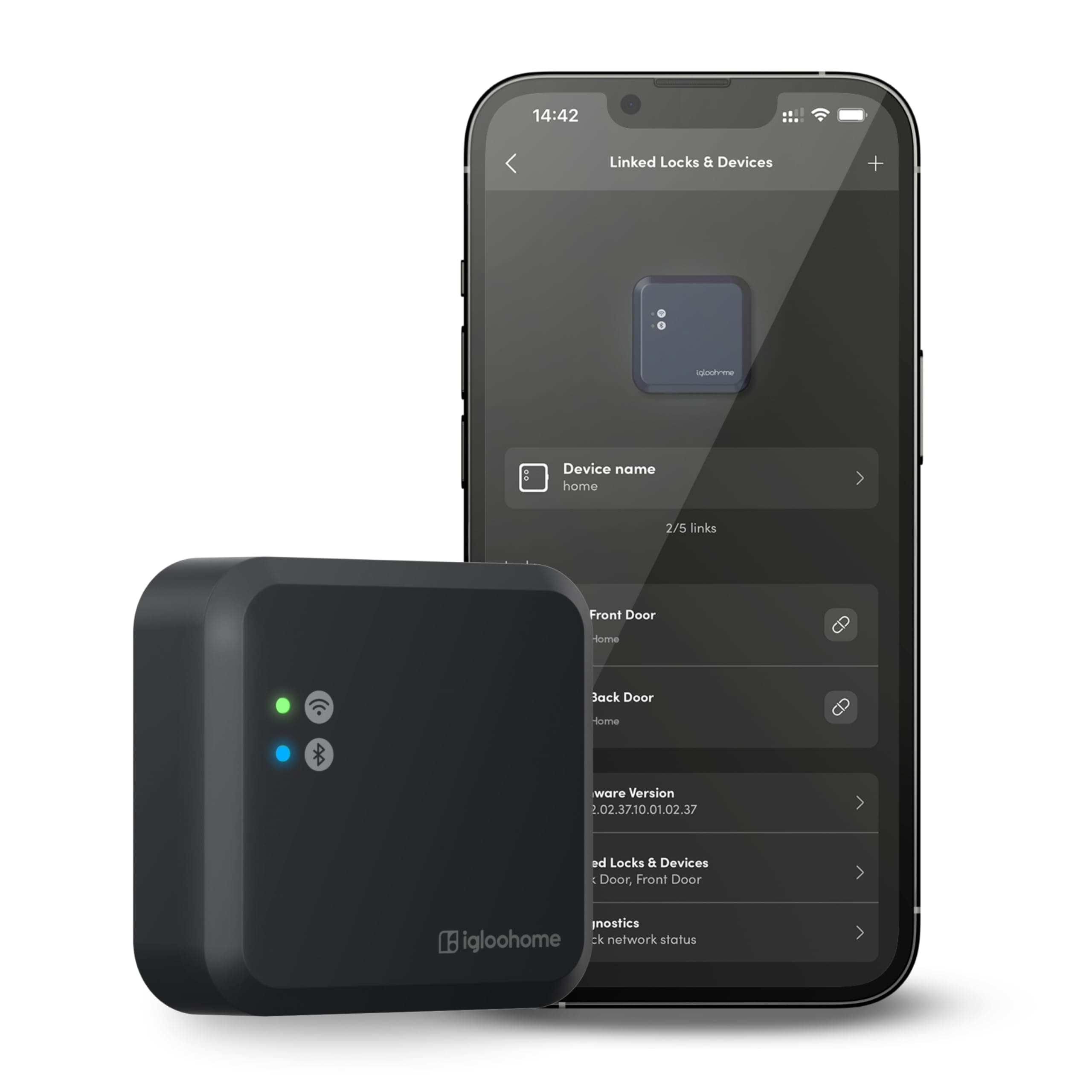 Gateway for Smart Door Lock, Wireless Access Points, WiFi Bridge for Smart Padlock, Smart Home Appliances, Link up to 5 Devices