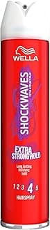 Shockwaves Extra Strong Hold Control Hairspray 250 ml (Pack of 1) red