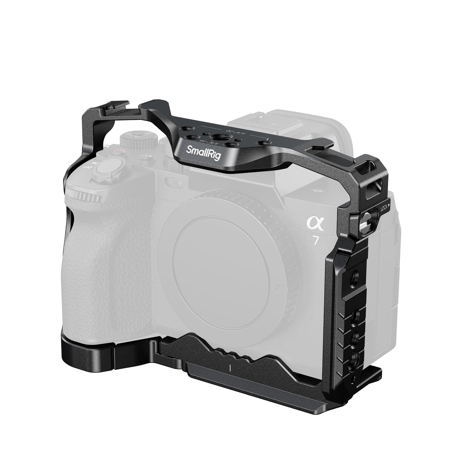 SmallRig HawkLock Quick Release Full Cage for Sony Alpha 7R V/Alpha 7 IV/Alpha 7S III/Alpha 1 / Alpha 7R IV/Alpha 7 V, Built-in Quick Release Plate for Arca, Cold Shoes (Upgraded Version)
