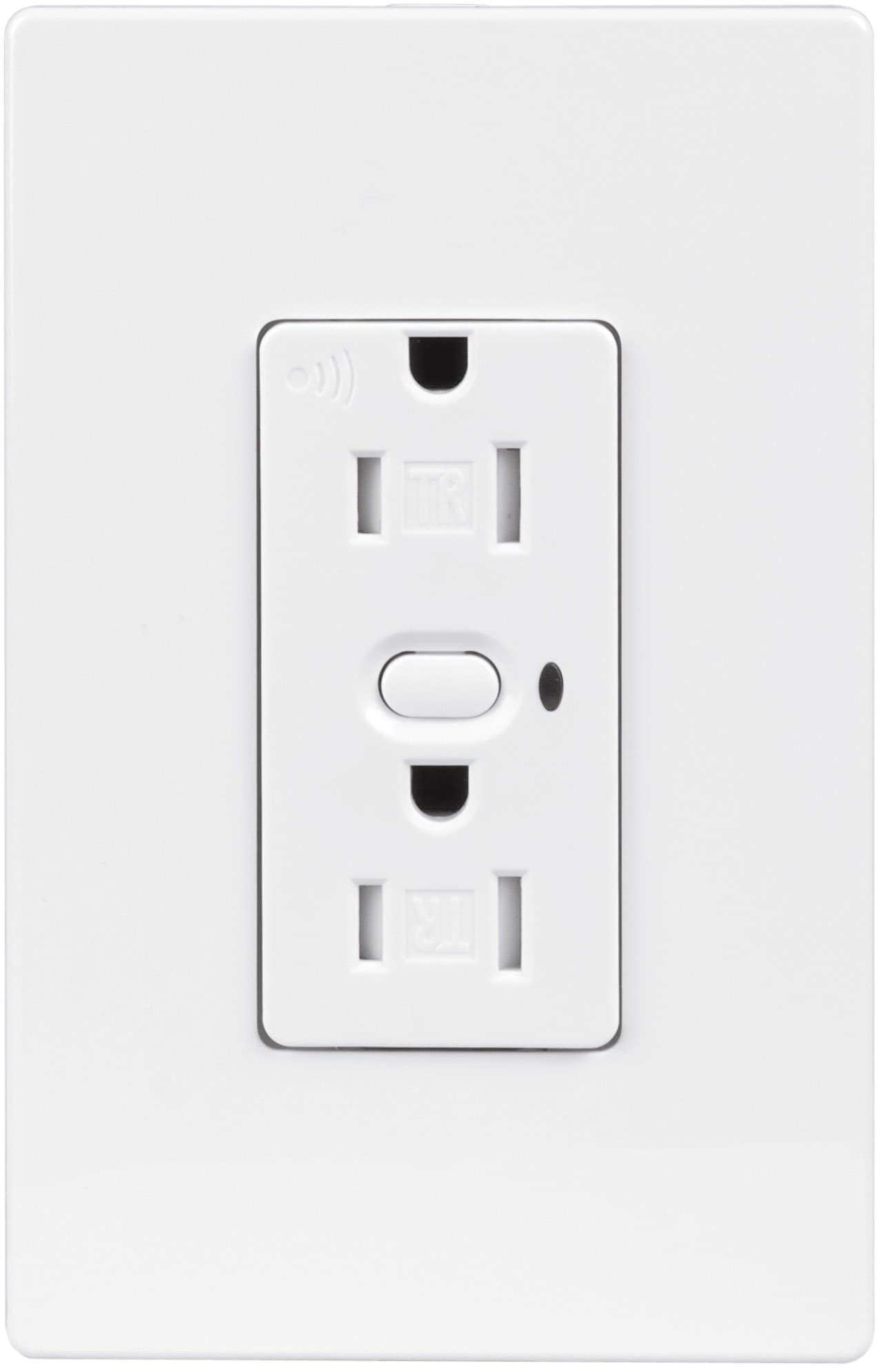 Eaton RFTR9505-TAW Tamper Resistant Z-wave Split Control Duplex Receptacle, 110v /15-Amp, Alpine White Finish