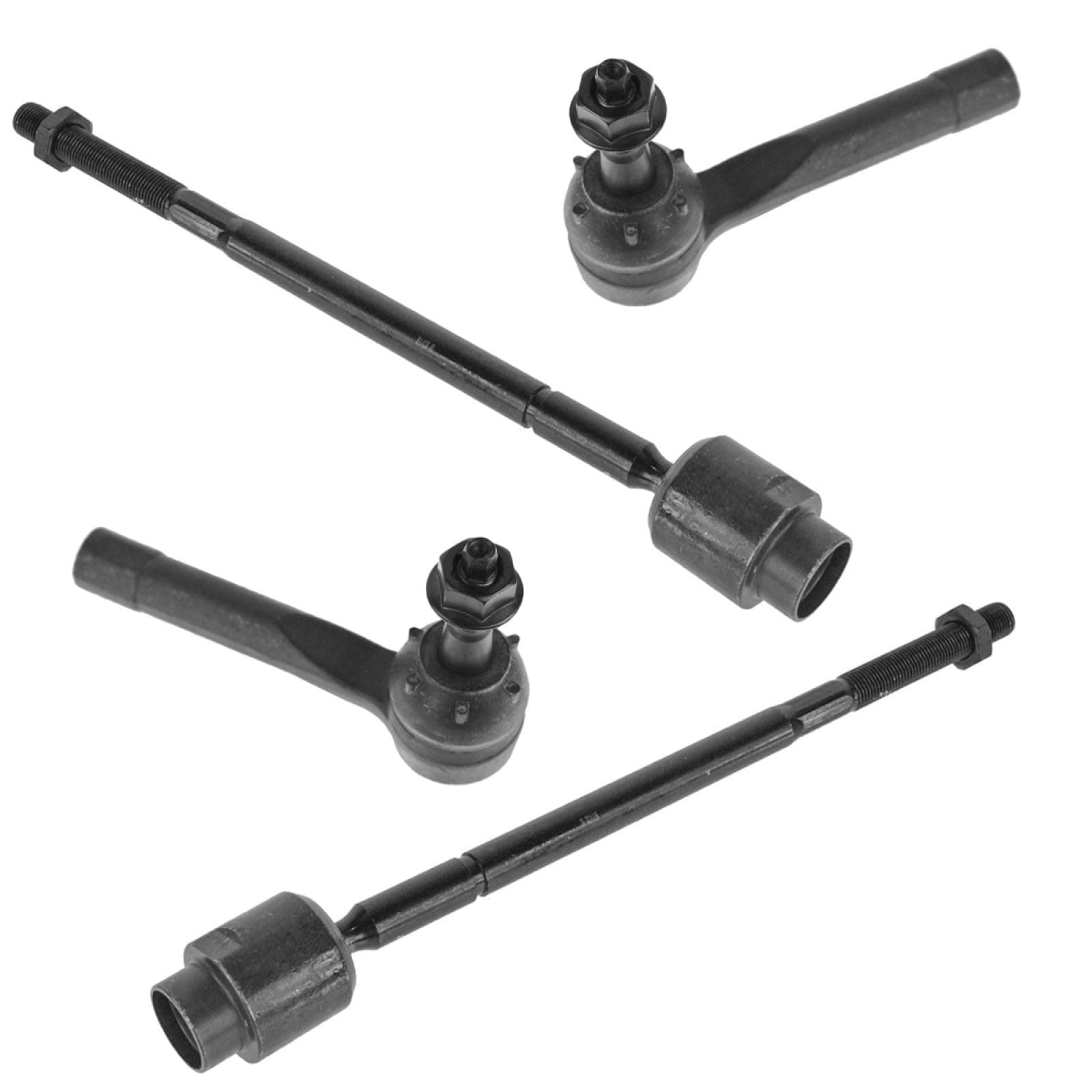 TRQ Front Inner and Outer Tie Rod Set 4 Piece Compatible with 2004-2013 Chevrolet Impala 14-16 Impala Limited 04-07 Monte Carlo 97-03 Pontiac Grand Prix