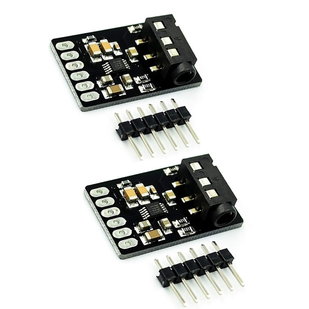 Hailege 2pcs CS4344 D/A Digital to Analog Stereo Audio Converter Module with Linear Analog Low-Pass Filter Auto-Speed Detection 2-200kHz