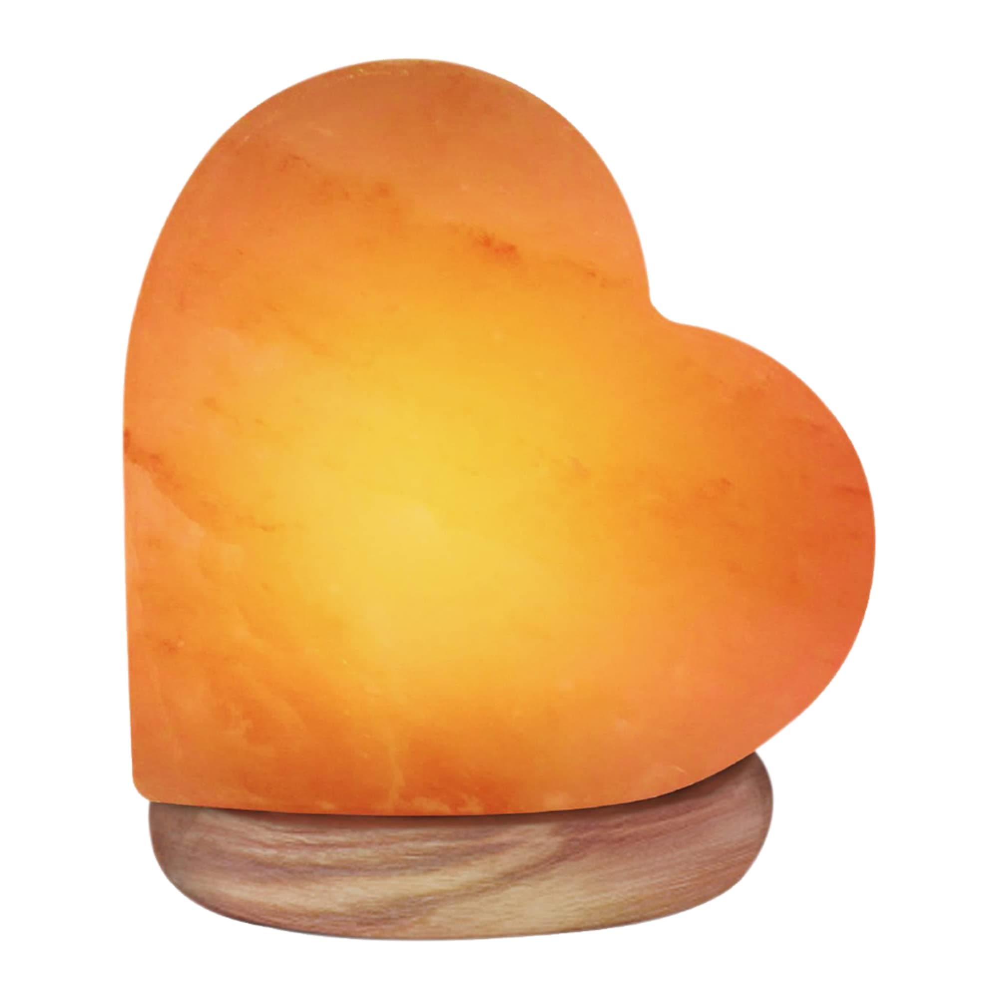 Himalayan Glow 944AC USB Heart Salt Lamp, Multicolor Night light, Best Home Decor by WBM, 4-5 Lbs, Traditional
