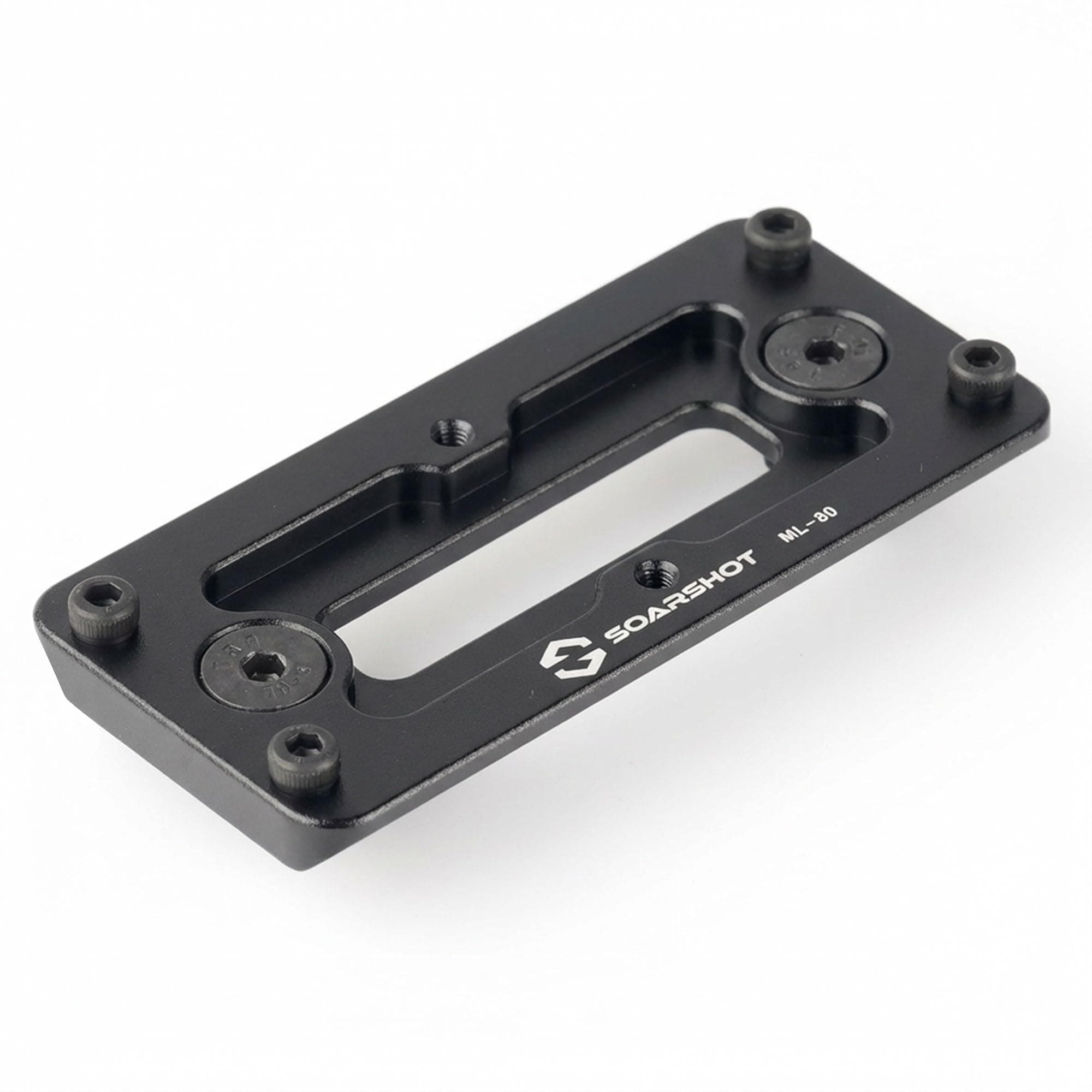 MLOK Arca Rail Adapter, Quick Release Dovetail Plate Compatible with Arca-Swiss & RRS Tripod Heads, CNC Aluminum Bipod & Tripod Mount for Hunting (ML-80)