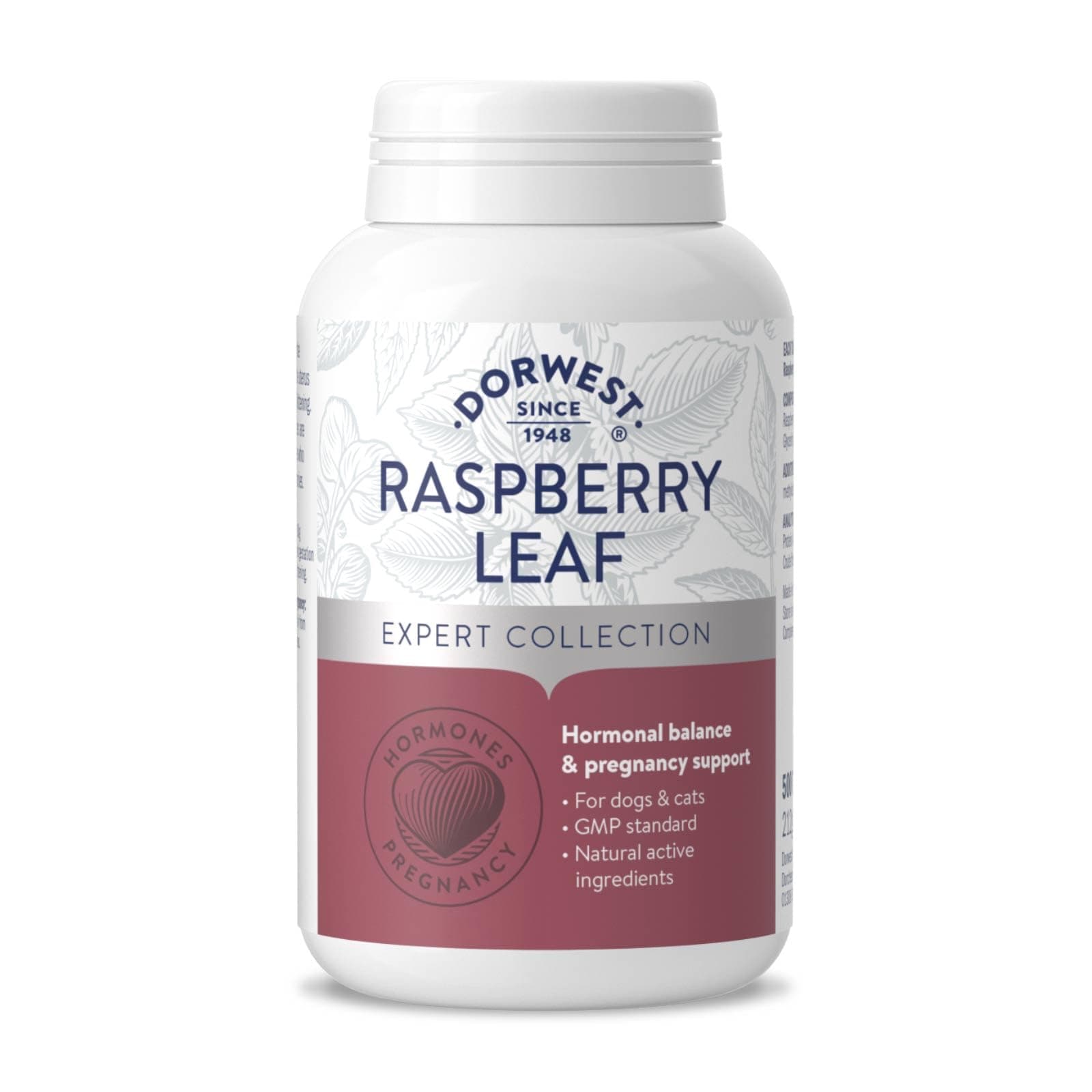 Dorwest Raspberry Leaf Tablets for Dogs And Cats, 500 Tablets, Pregnancy Supp...
