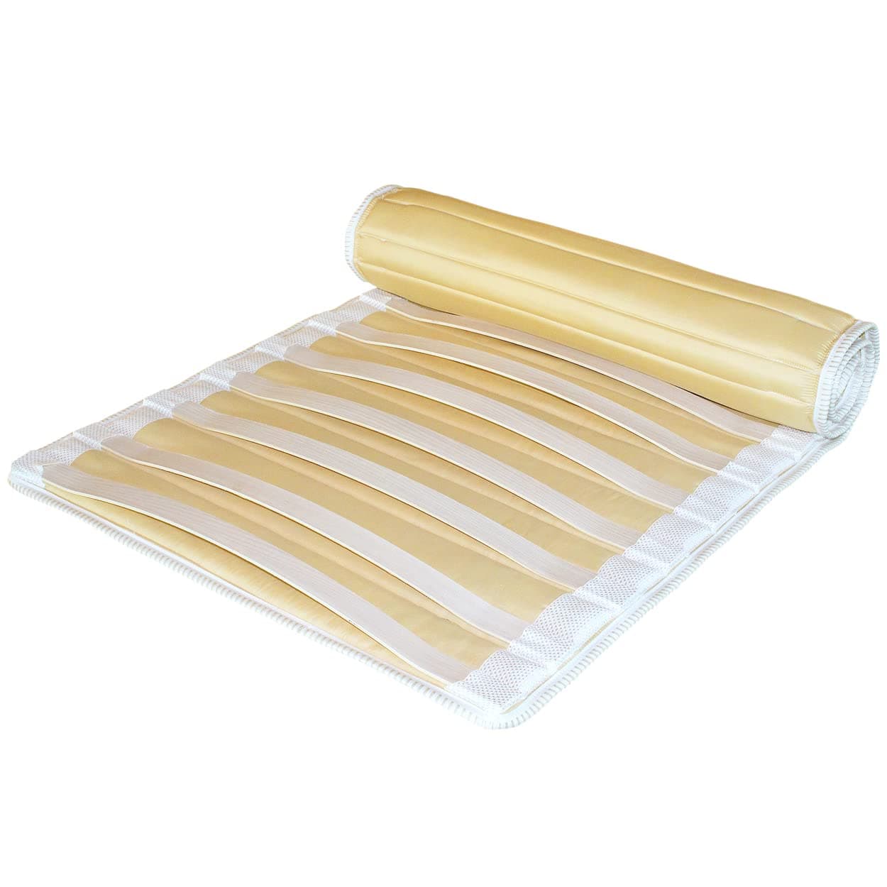 EVERGREENWEB - Single roll-up bed base 90x190 cm with birch wood slats, roll-up slatted mat, suitable for all mattresses. Made in Italy