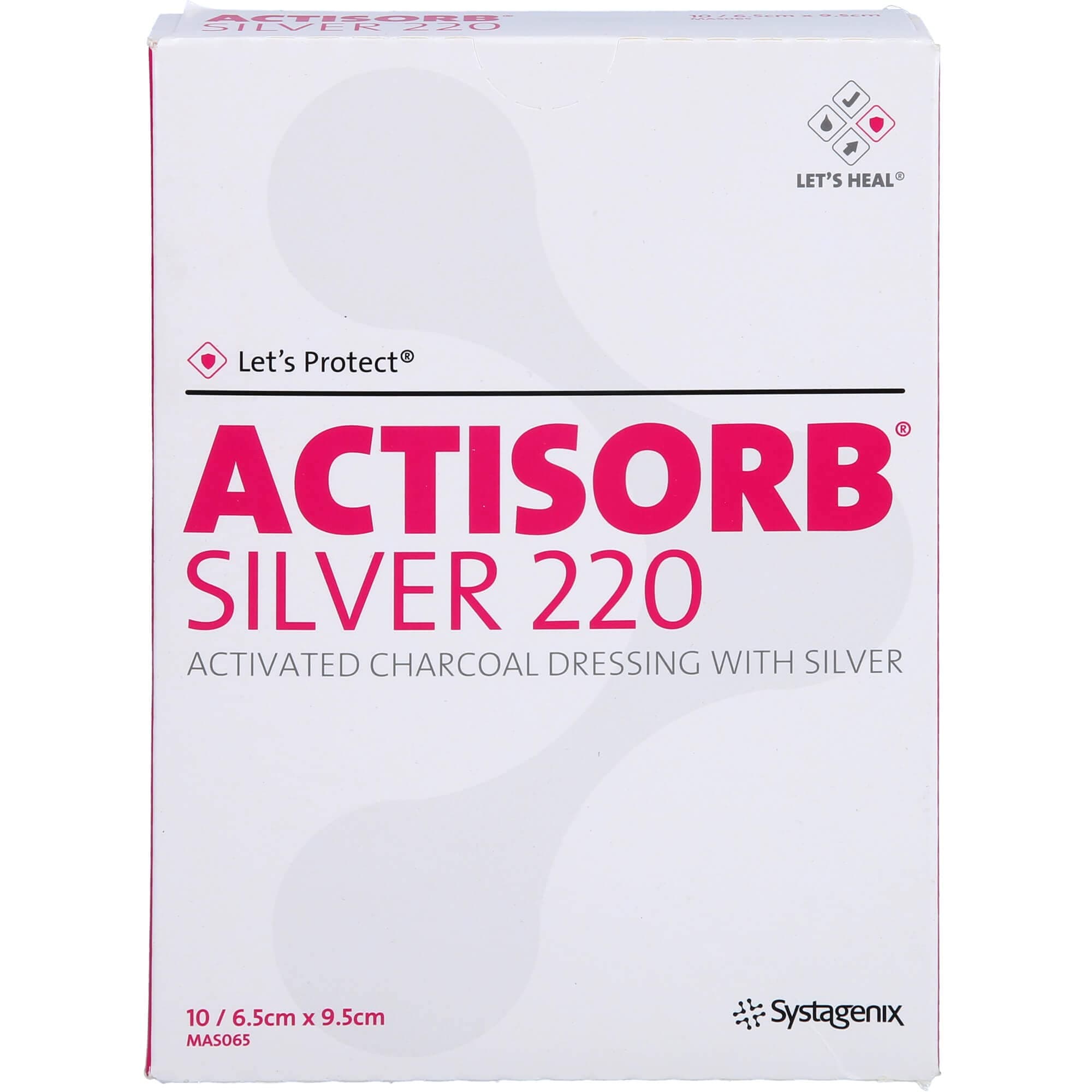 220 Silver 9.5 x 6.5 cm Sterile Compresses Pack of 10
