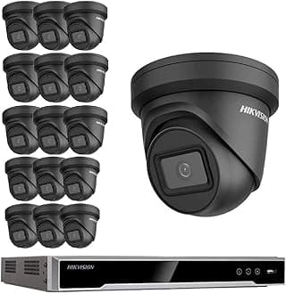 Hikvision CCTV system Kit 16X 8MP IP Network Cameras White 4K 30m IR Night Vision darkFighter Fixed Turret WDR 16Ch NVR 8MP 4K - DS-2CD2385G1-I - DS-7616NI-K2 (2TB)
