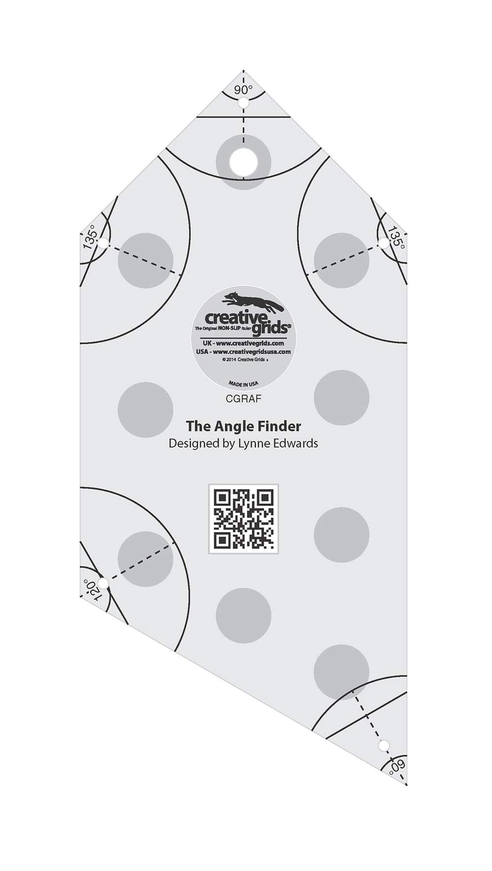 Creative Grids Angle Finder - Binding Tool and Quilting Ruler Template CGRAF