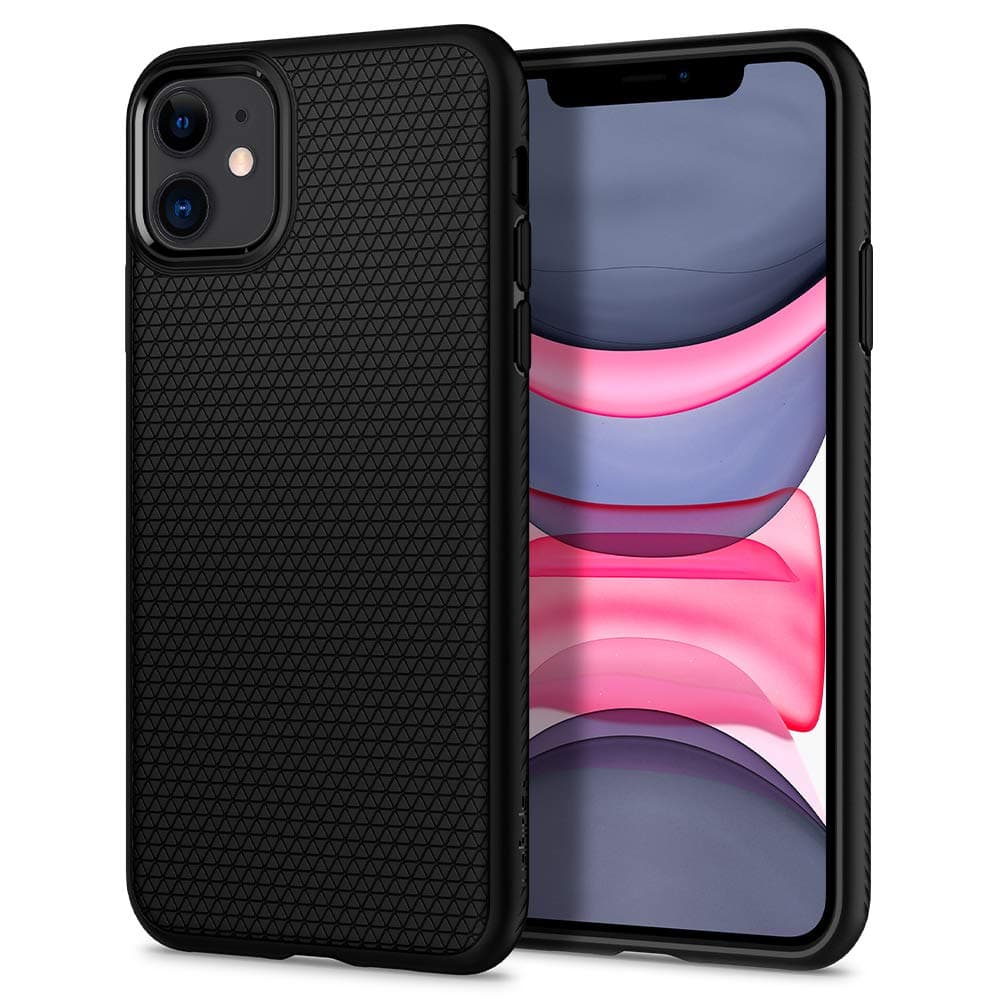 Spigen Liquid Air Back Cover Case for iPhone 11, Durable Protection, Air Cushion Technology - TPU | Matte Black