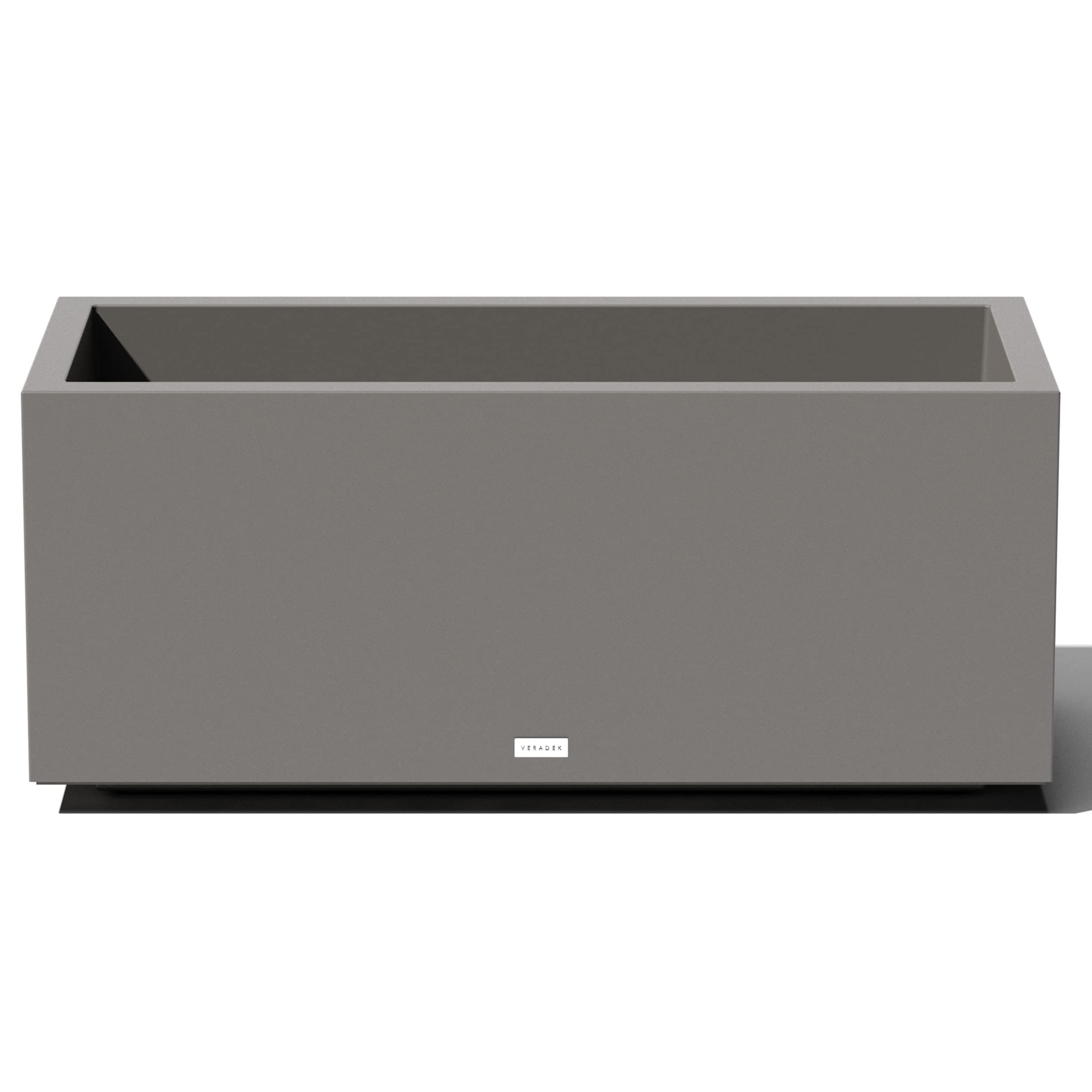 Veradek Block Series Long Box Planter - Large Rectangular Planter for Indoor or Outdoor Patio/Porch | Durable All-Weather Use with Drainage Holes | Modern Décor for Tall Plants, Flowers or Shrubs