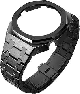 GA2100 Metal Watch Band Case Replacement Kit, Stainless Steel Strap Bezel Accessories Compatible with Casio Mens G-Shock GA2100/GA-2110 Watches