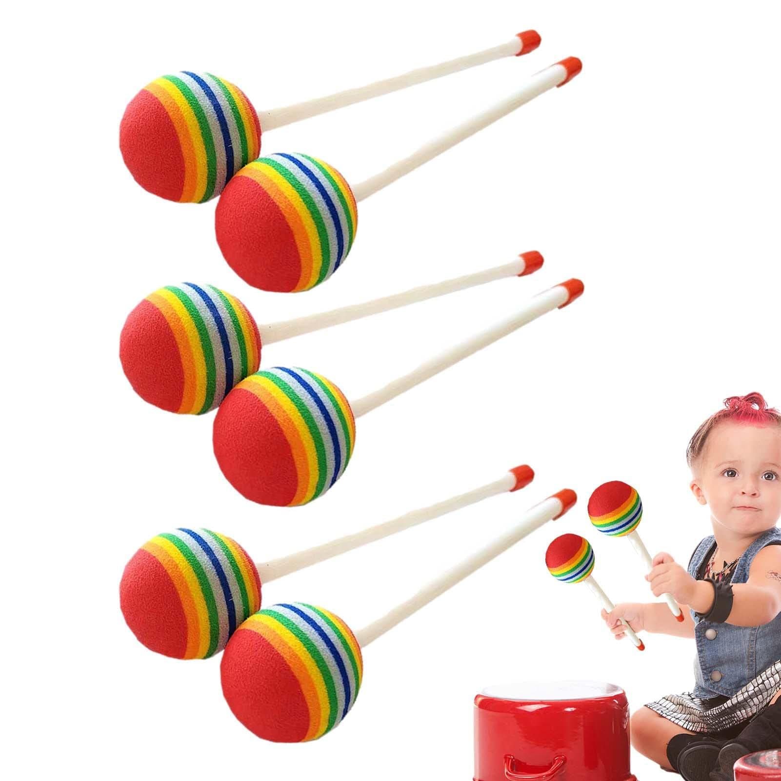 Mallets Percussion, Lollipop-shaped Drum Sticks Kids, Soft Percussion Instruments Xylophone Mallet For Concerts Parties Drum Practice