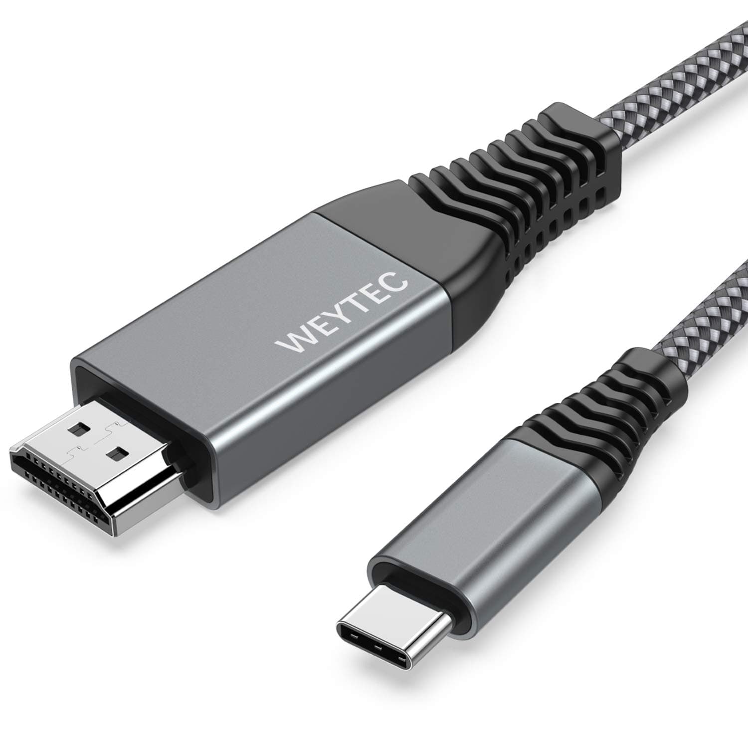 WEYTEC USB-C to HDMI Cable 5.9ft/1.8m (Thunderbolt 3 Compatible), USB 3.1 Type-C Male to HDMI Male Cable 4K@30Hz Adapter Cable for 2016 MacBook Pro, 2015 Macbook, Samsung Galaxy S8/S8+