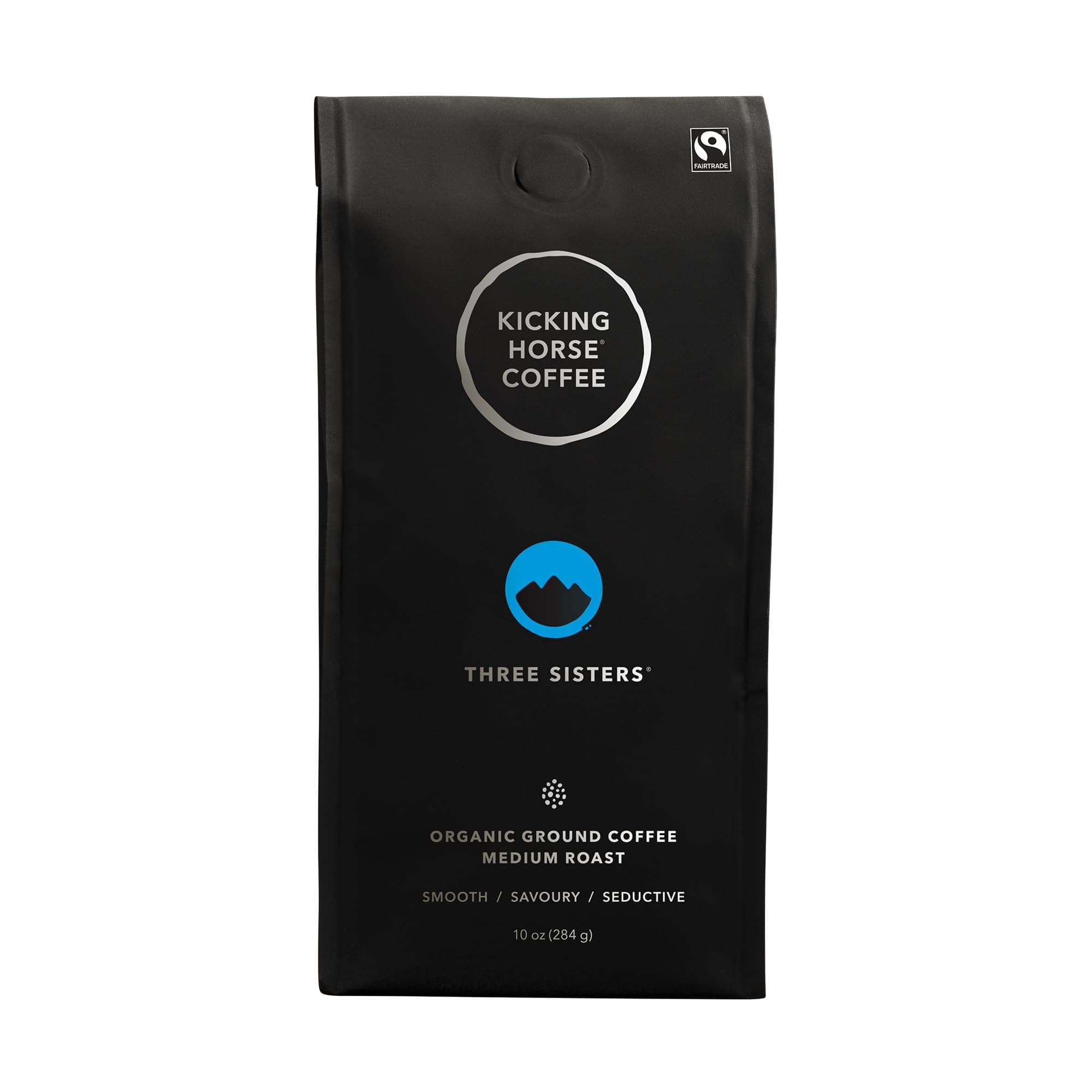Coffe, Three Sisters, e, Medium Roast, Ground, 10 oz - Certified Organic, Fairtrade, Kosher Coffee