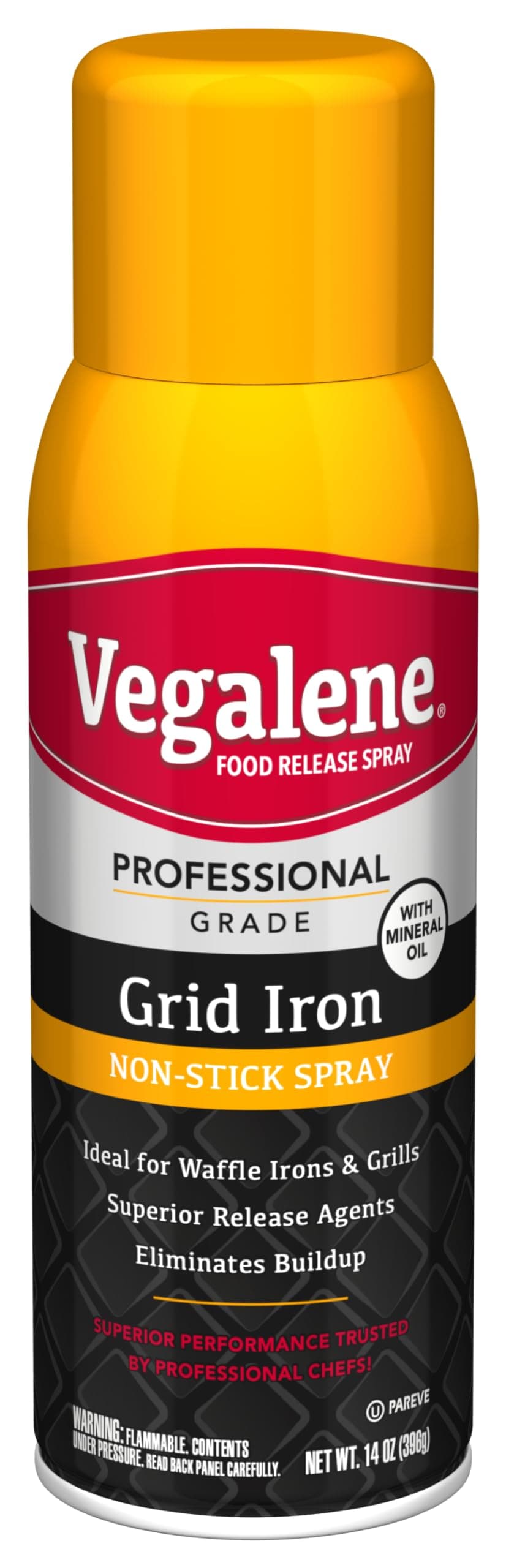 Vegalene Grid Iron Non-Stick Spray, 14oz Aerosol, 6-Pack