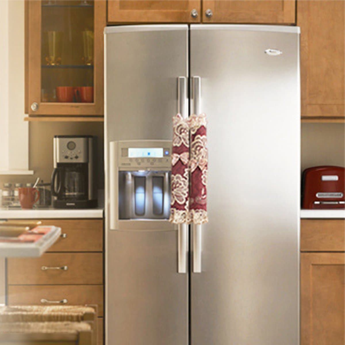 KAIL Refrigerator Door Handle Covers Keep Your Kitchen Appliance Clean From Smudges, Fingertips, Drips, &Food Stains,Perfect For The oven, Microwave oven,&The furniture with a handle(1 Pair)
