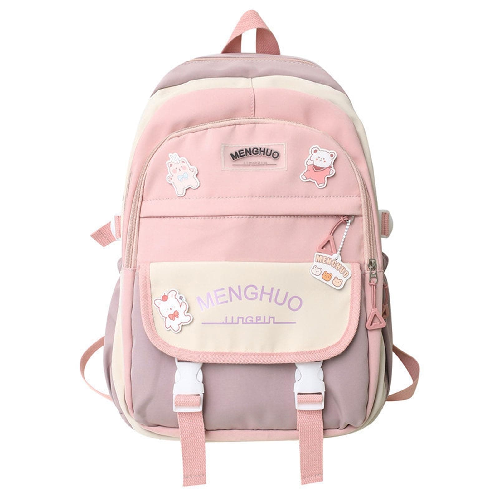 Kawaii Backpack Cute Backpack Aesthetic Backpack Preppy Backpack Kawaii School Supplies with Bear Accessories…