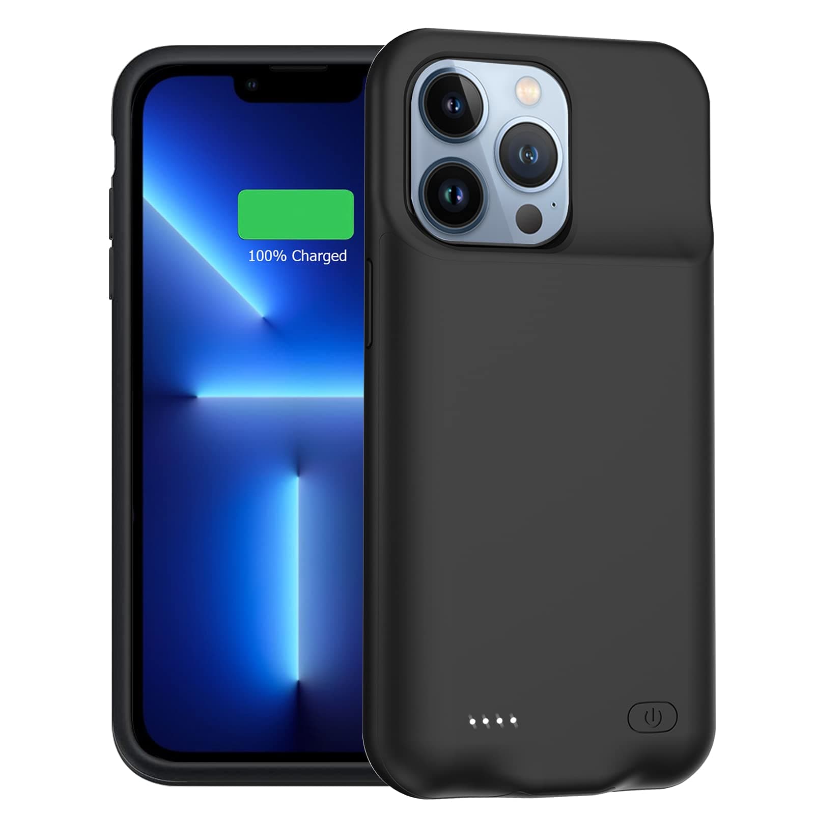 Battery Case for iPhone 13 Pro, Enhanced 7000mAh Portable Protective Charging Case Compatible with iPhone 13 Pro (6.1 inch) Rechargeable Extended Battery Charger Case (Black)
