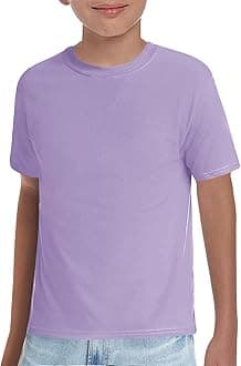 Haloumoning Boys T-Shirts Kids Short Sleeve Crewneck Solid Basic Tees Casual Tops 5-14 Years