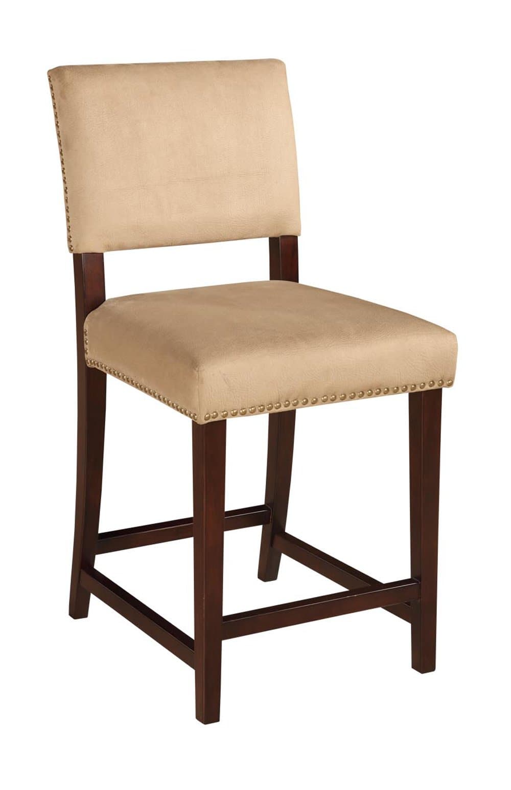 Linon Home Dcor Linon Home Decor Bar Height Corey Stool, Stone, 18.9"w x 22.05"d x 45.08"h, Brown