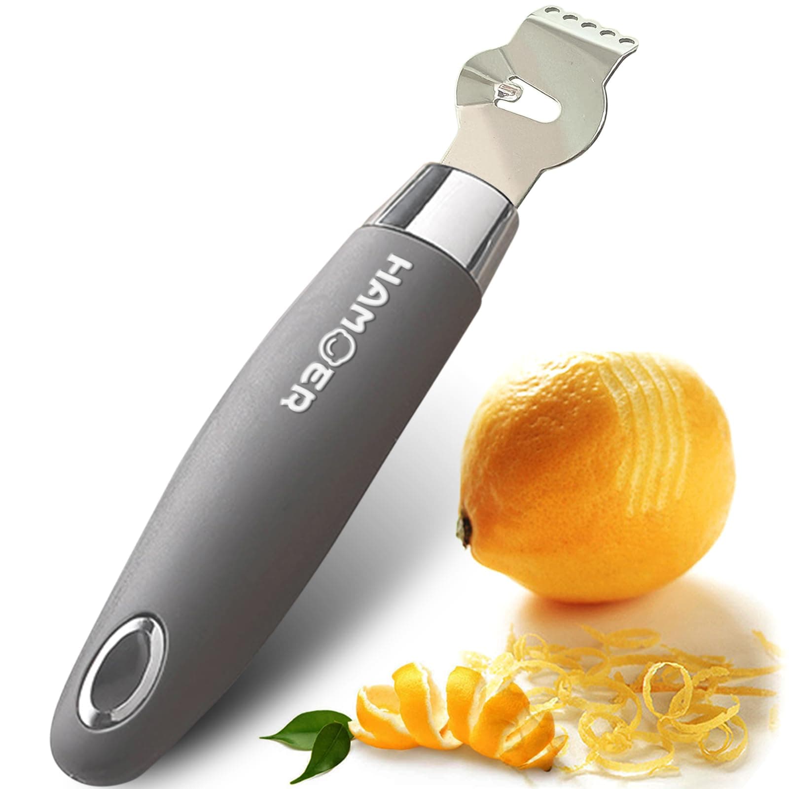 Lemon Citrus Zester Tool Cheese Grater for kitchenaid-Multipurpose grooved channel knife scraper,Stainless steel blade and ergonomically designed curved handle