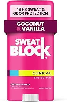 Clinical Strength Deodorant for Women Coconut and Vanilla Scent 48 Hour Sweat and Odor Protection Daily Use Formula Designed for Long-Lasting Freshness and Confidence Dermatologist Tested