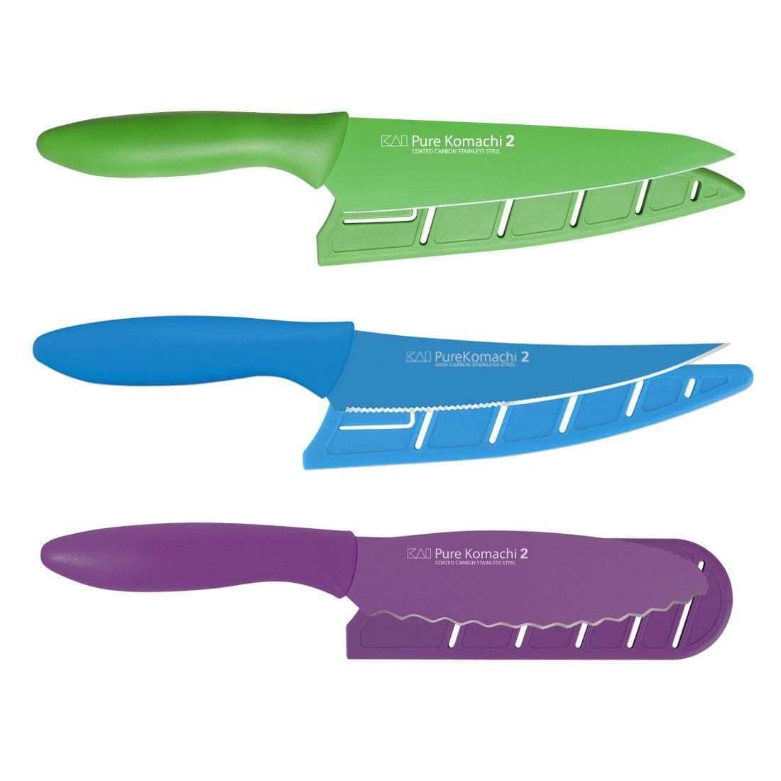 2 3pc Utility Knife Set - 6" Utility, 6" Multi & 6" Sandwich c
