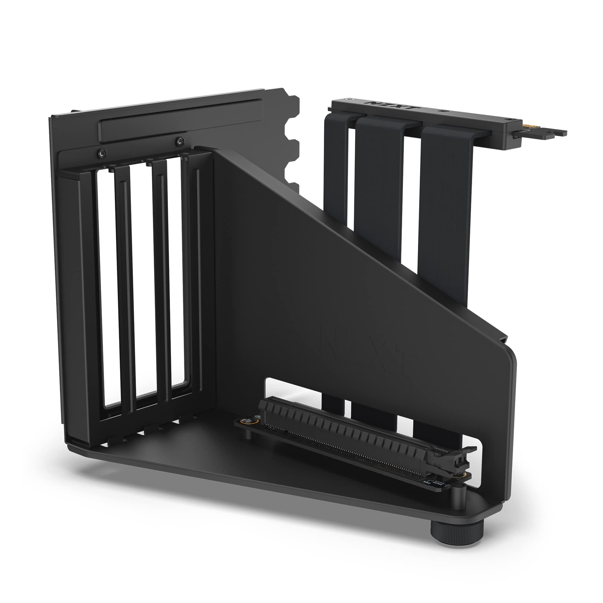 Vertical GPU Mounting Kit - AB-RH175-B1-175 mm PCIe 4.0x16 Riser Cable - GPU Holder - Sturdy Steel Bracket - Black