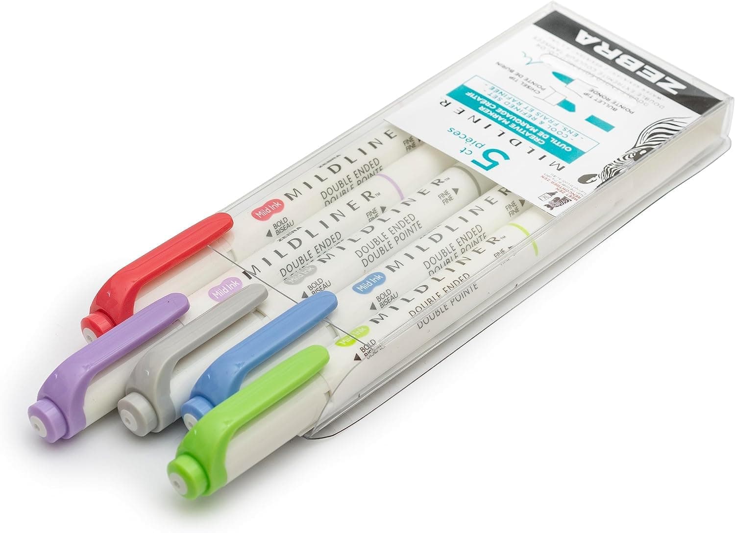 ゼブラペン マイルドライナー 両端蛍光ペン 太字 細字 5 マルチカラー