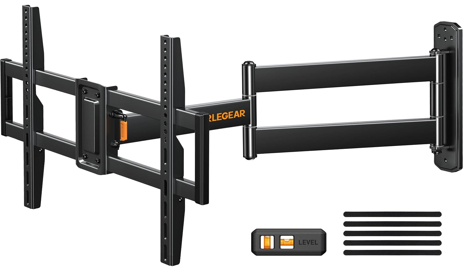 Perlegear Corner TV Wall Mount Long Arm TV Mount Bracket for 32-75 Inch TVs-Full Motion Wall Mount with 32.37” Extension & Swivel Articulating Arm & Tilt, MAX VESA 600x400mm, Holds up to 100 lbs