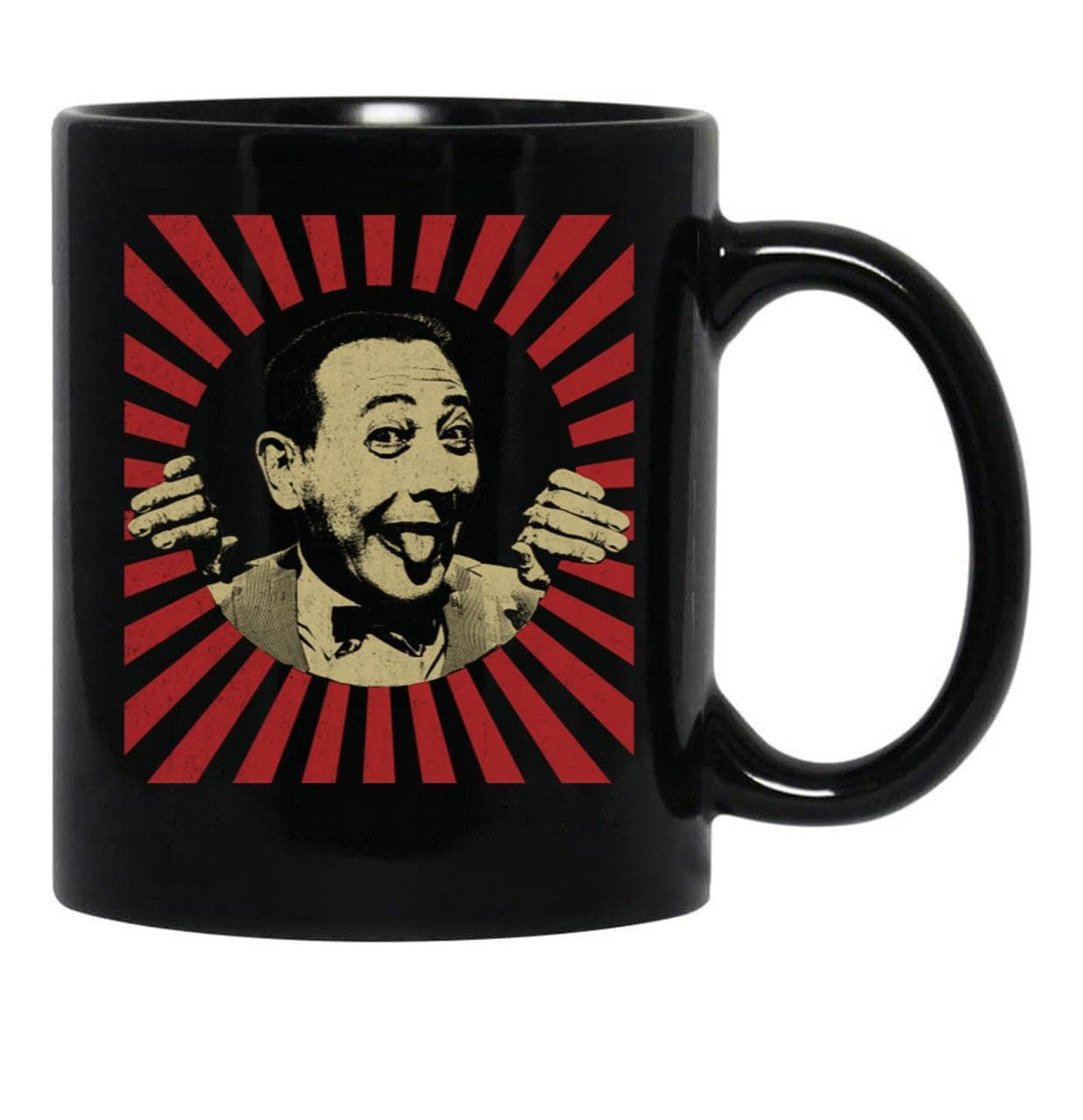 Pee Wee Herman Black Coffee Mug, Gift Coffee Mug