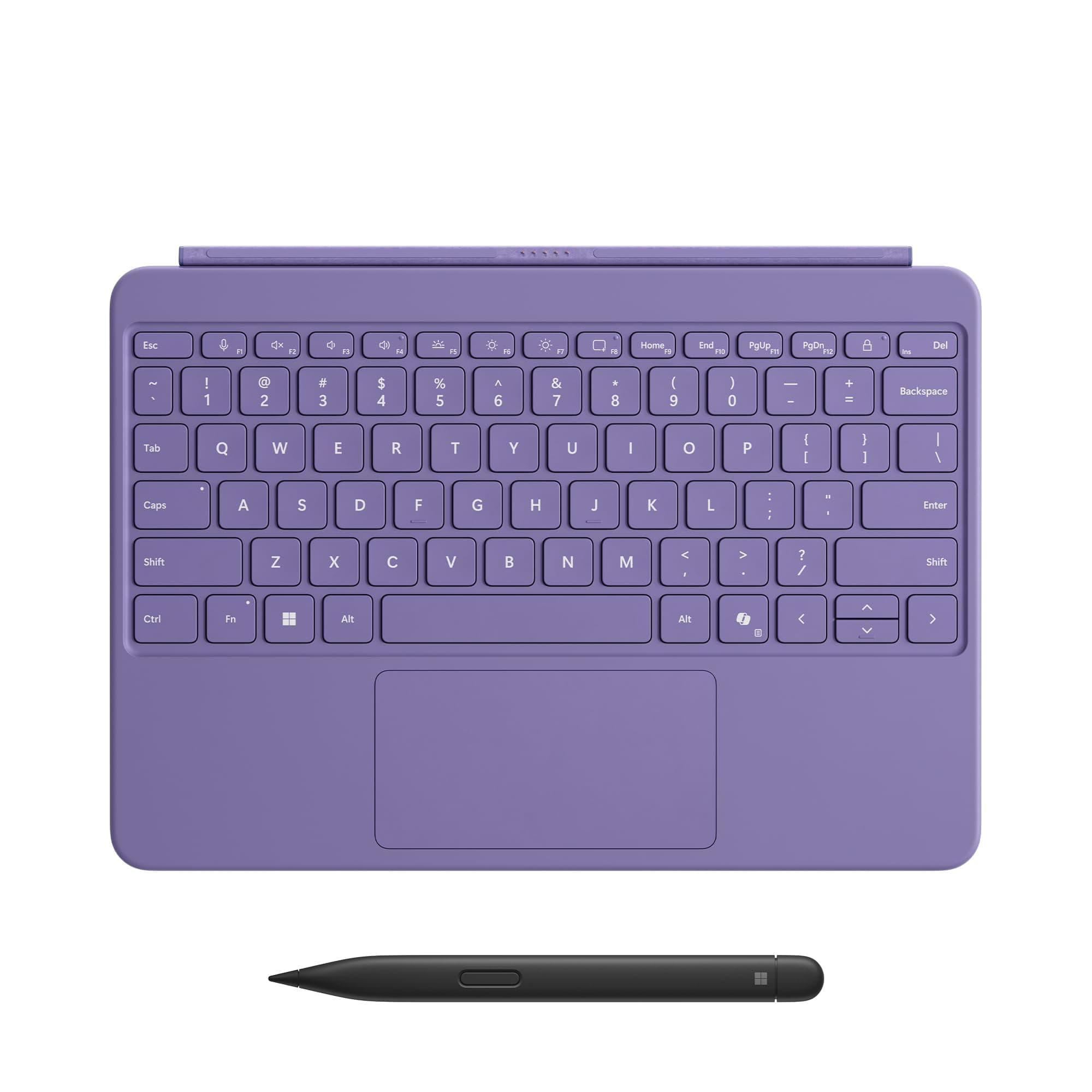 Microsoft Surface Pro Keyboard and Slim Pen 2 Bundle for Surface Pro 12" Device, Alcantara Material, Violet