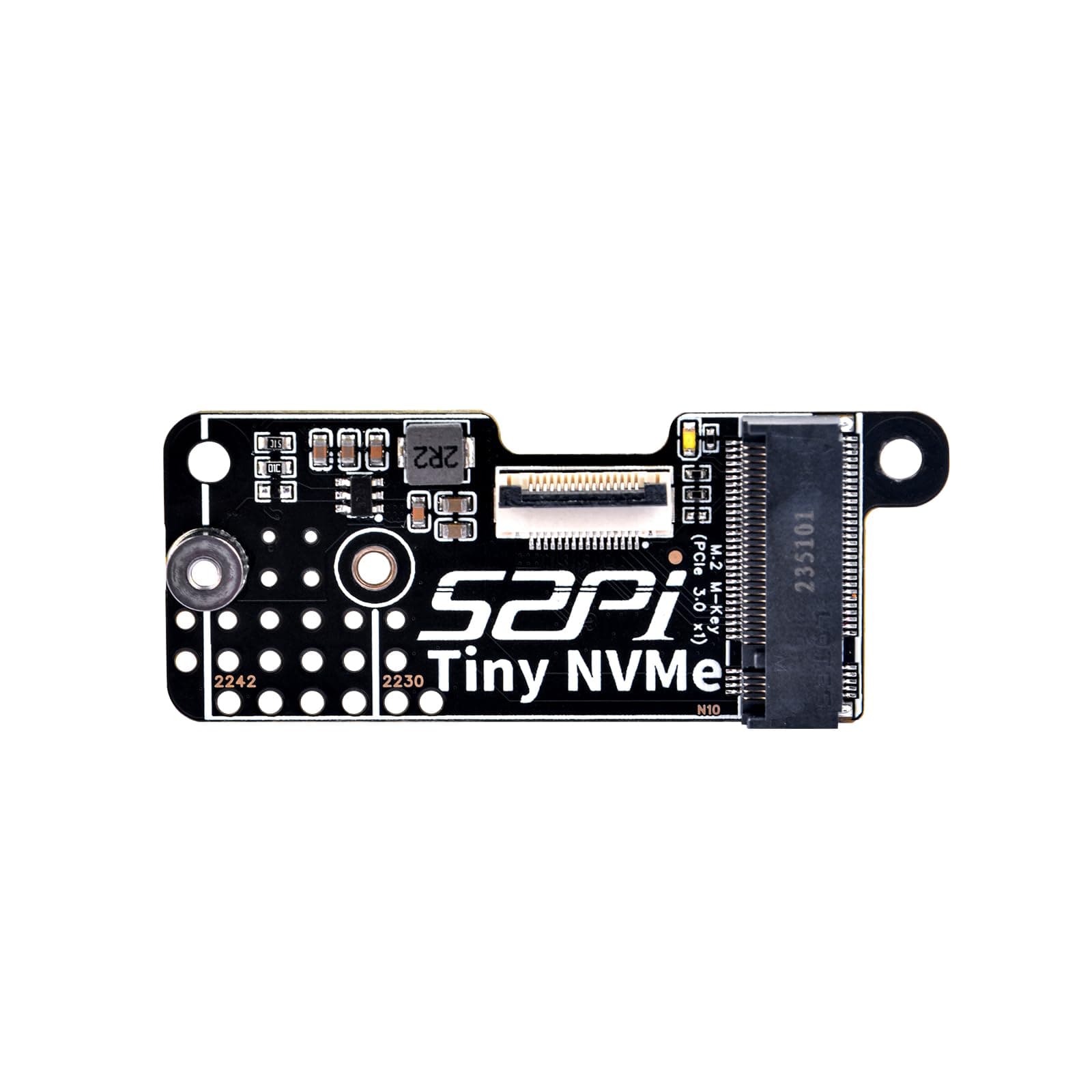 GeeekPi N10 Tiny PCIe M.2 Key-M NVMe SSD PCIe Peripheral Board for Raspberry Pi 5, Support M.2 NVMe SSD 2230 2242