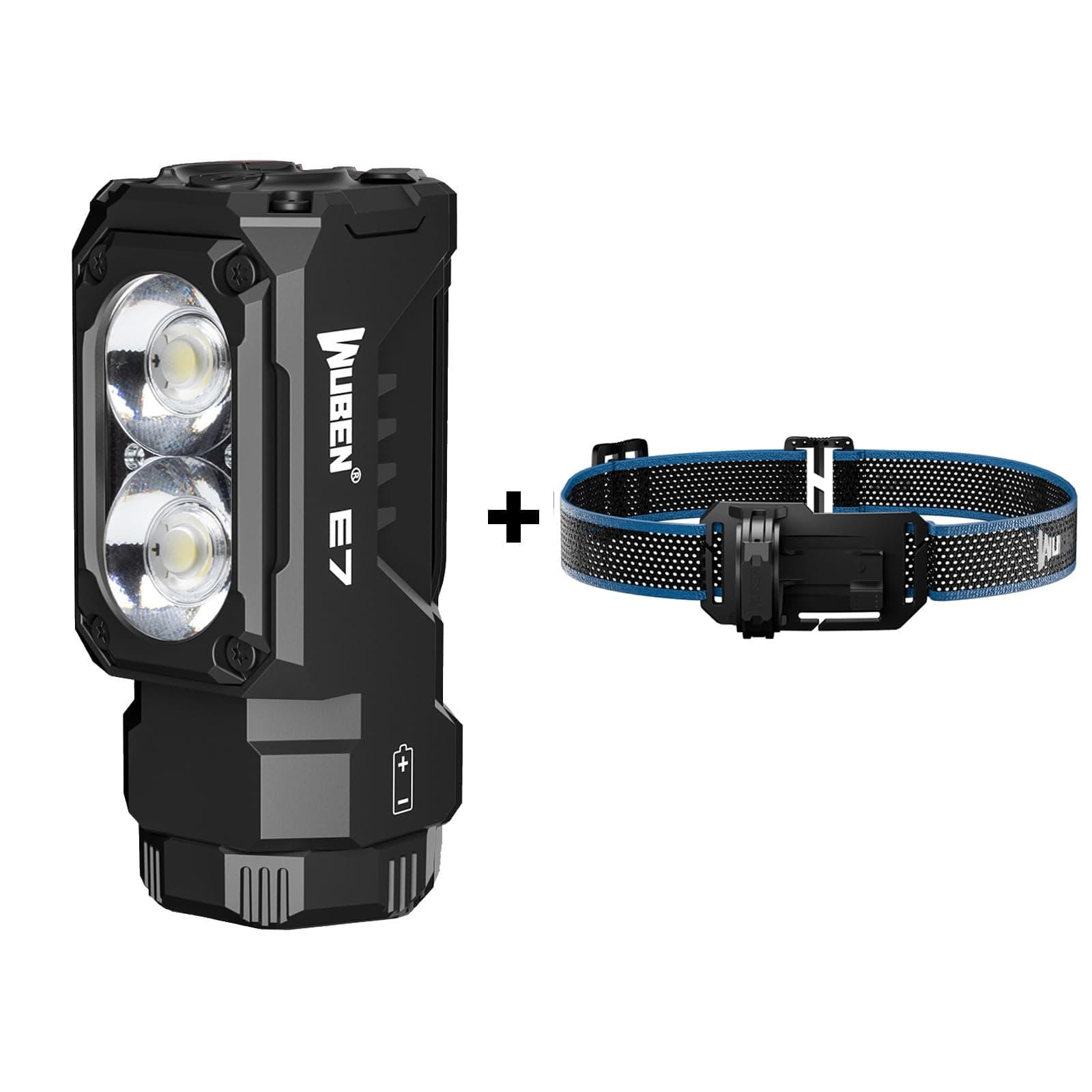 WUBEN E7 Mini Flashlight Rechargeable, 1800LM Pocket Flashlight High Lumens, Super Bright Small Flashlight, 6 Modes EDC Flashlights Waterproof, Headlamp Flashlight for Outdoor, Camping, Hiking