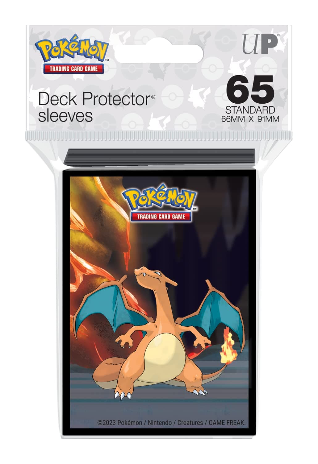 Ultra PRO - Gallery Series: Scorching Summit 65ct Card Deck Protector Sleeves for Pokémon, Ultra Clear Card Sleeves with ChromaFusion Tech, ft. Charizard, Salazzle, Torkoal, & Alolan Marowak