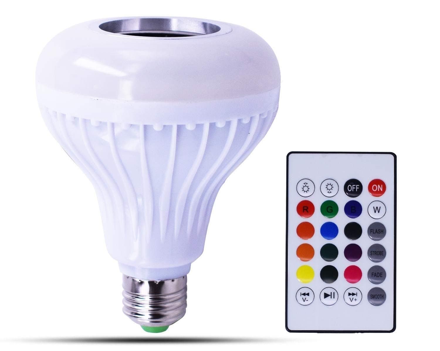 Canmox LED Music Bulb Speaker- Multi-Color Changing LED Light Bulb with Built-in Stereo Speaker Connected by Bluetooth/Wireless