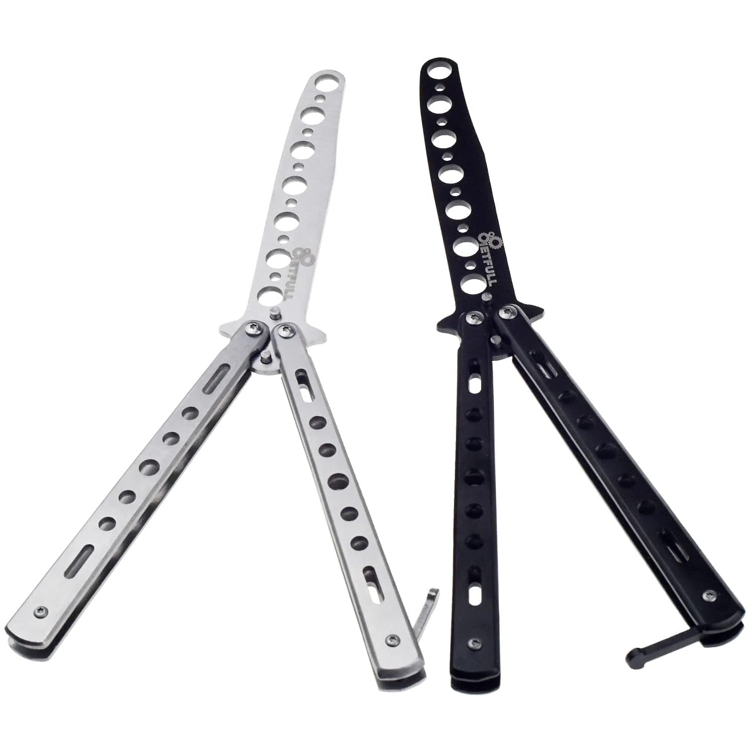 Butterfly Knifes Butterfly Practice Knife Trainning Practice Comb Unsharpened Blade for Practicing Flipping Tricks 2Pcs