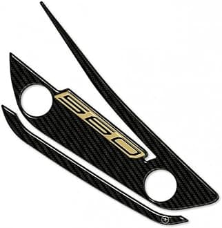 3D Sticker Motorcycle Exhaust Crankcase Protection and Decoration in Resin Compatible with Yamaha Tmax 560 2020-2025 - Carbon Gold Color