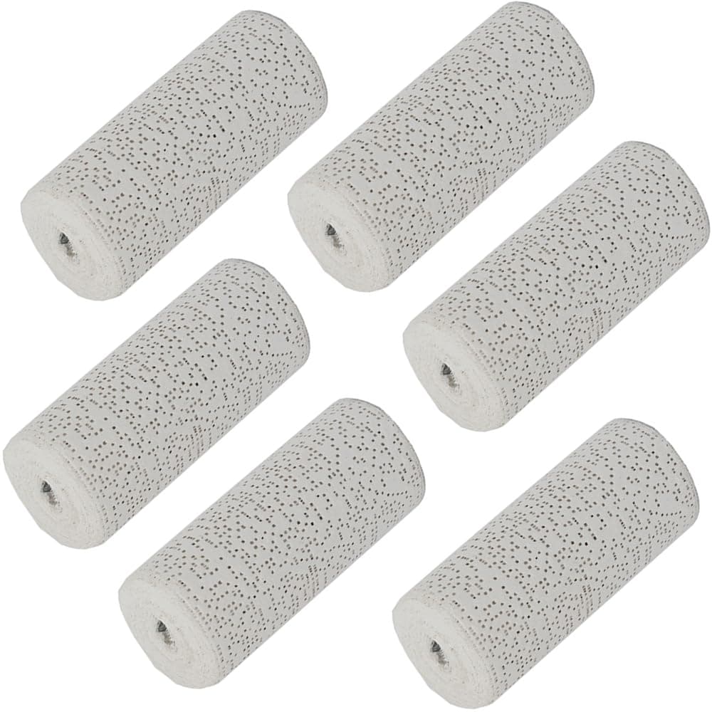 6 Pack 6 inch x 15 feet (Total 90ft Long) White Plaster Cloth Gauze Bandages Rolls for Art Project, Belly Cast, Mask Making, Sculptures, Body Casts, Craft Projects, Scenery Construction (6)