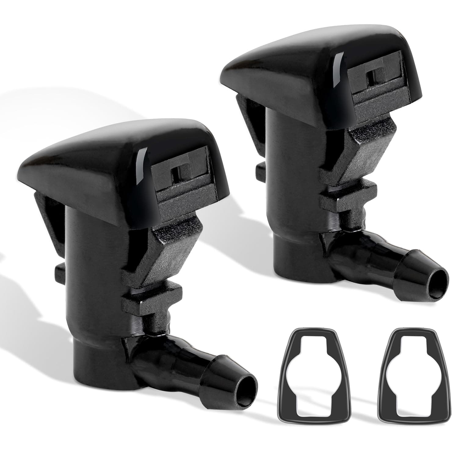 Belleone 2 Front Windshield Washer Nozzle Kit fit for 2008-2011 Ford Focus, 2007-2011 Ford Edge, 2007-2010 Lincoln MKX Base Sport Premium Sport, Replacement for 8S4Z-17603-AA 7T4Z-17603-A