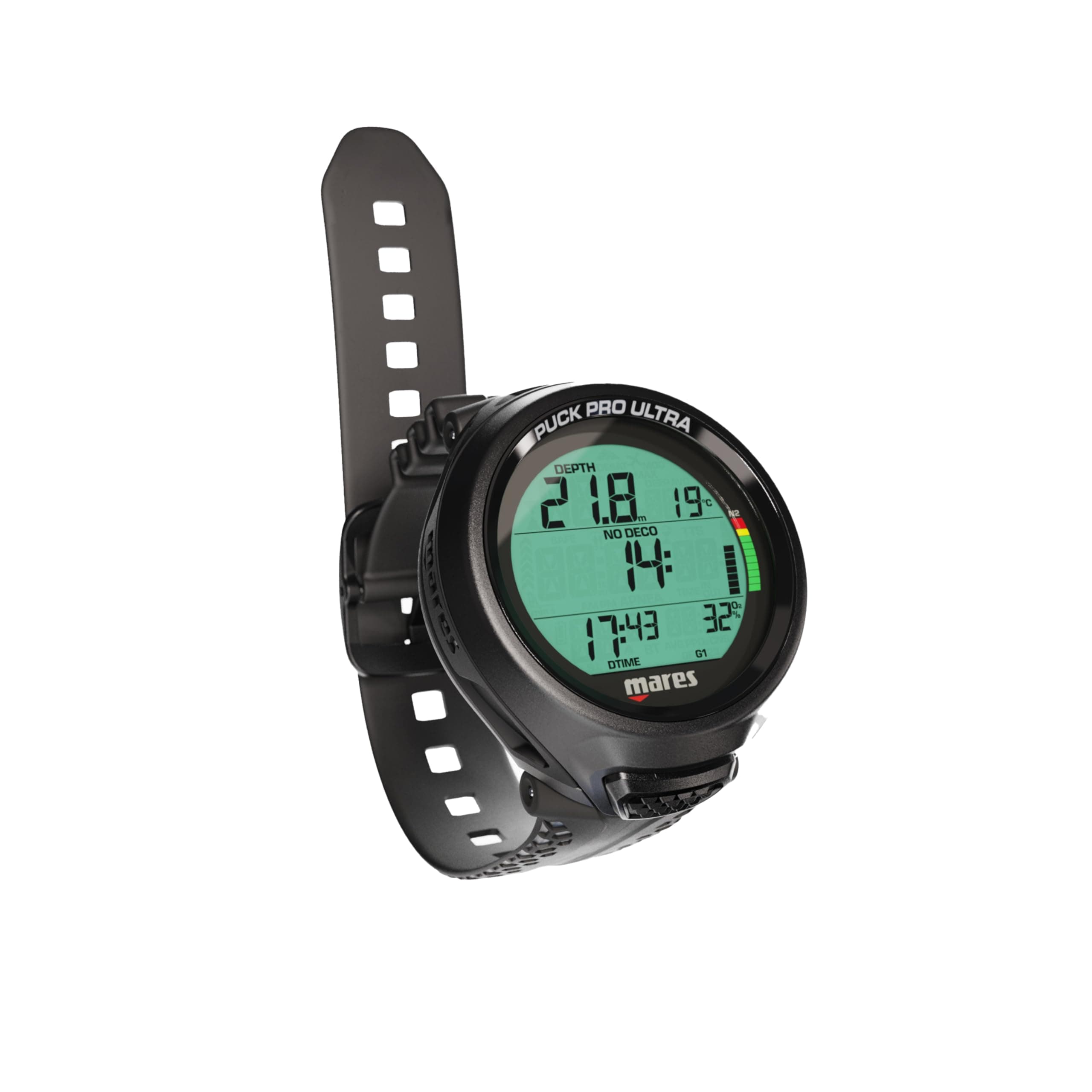 Mares Puck Pro Ultra Dive Computer - Air, Nitrox, Depth, Decompression, Temperature, Time, Dive Data