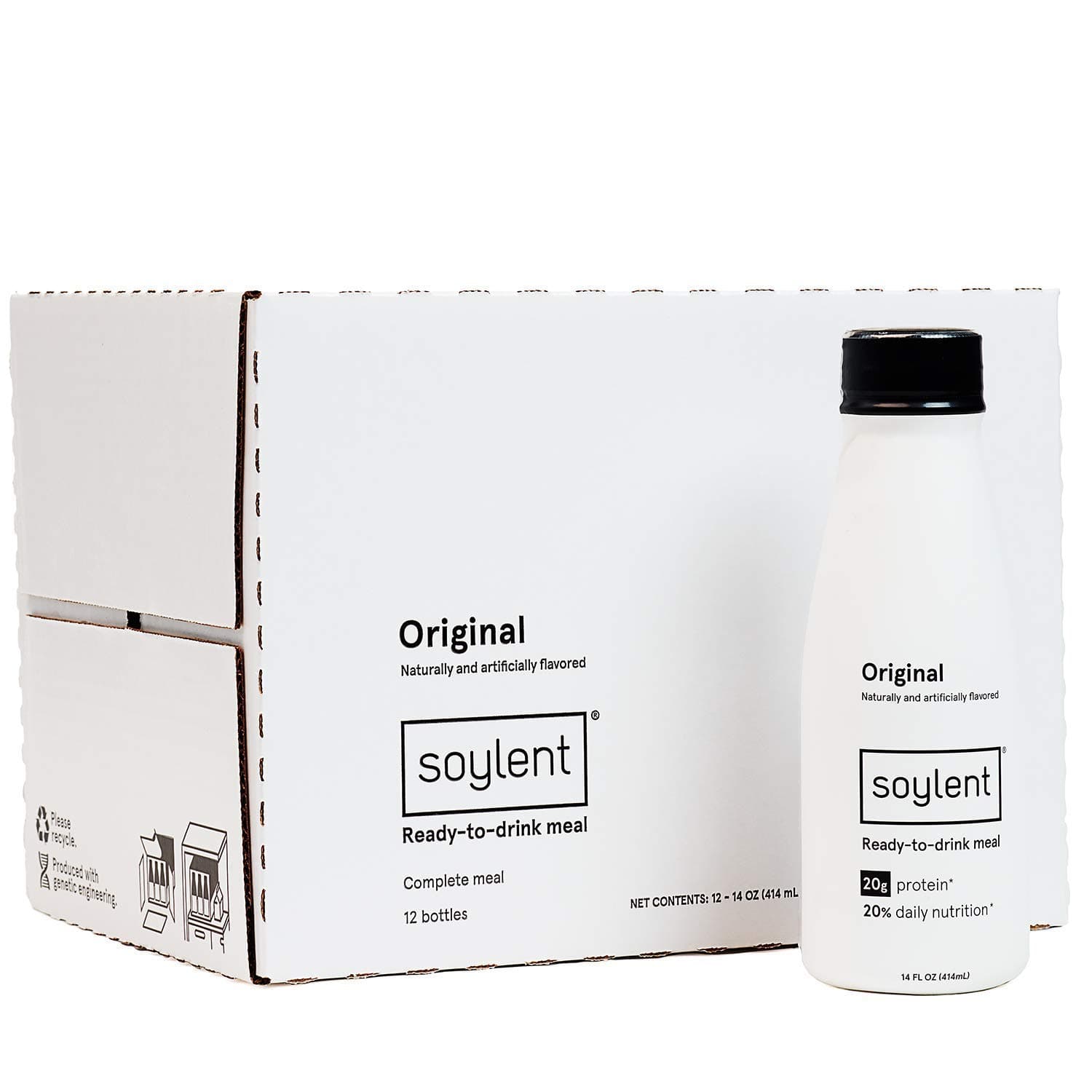 Soylent Meal Replacement Shake, 14 oz Bottles, 24 Pack (Original)