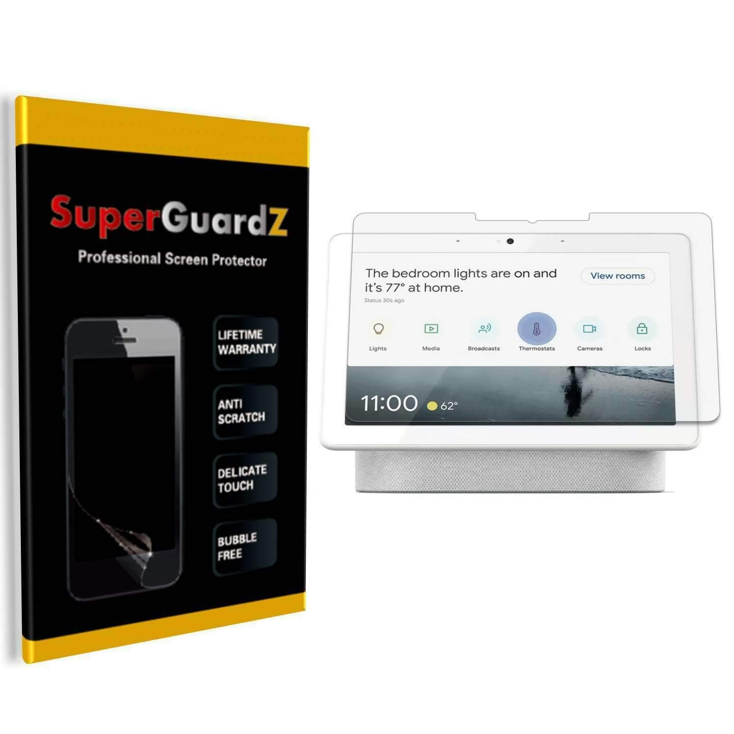 SuperGuardZ [3-Pack] for Google Nest Hub Max Screen Protector - , Anti-Glare, Matte, Anti-Fingerprint, Anti-Bubble [Lifetime Replacement]