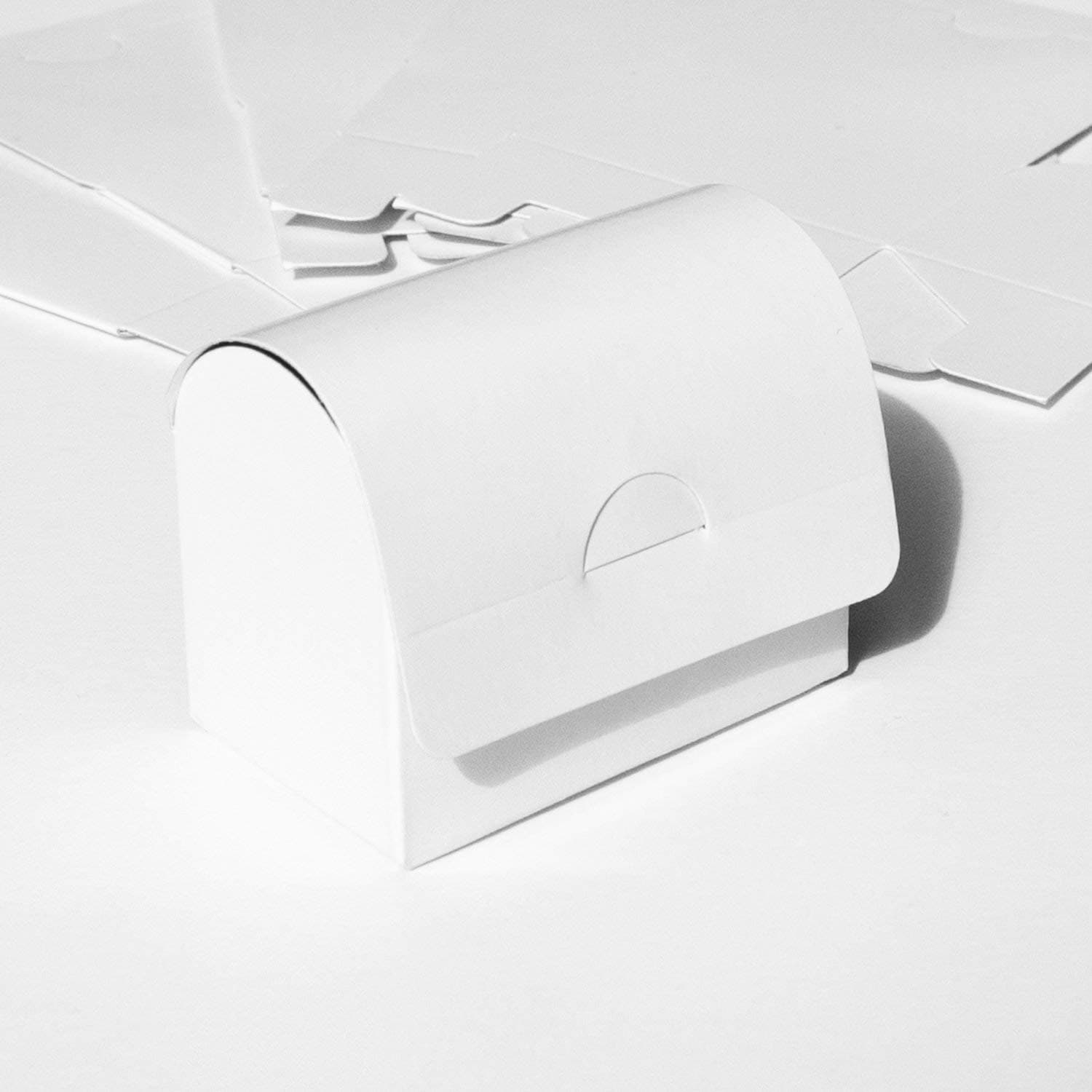 Oblique Unique Mini Boxes, 12/24 Pieces Cardboard Storage Box for Crafts Decorating and Gift, White