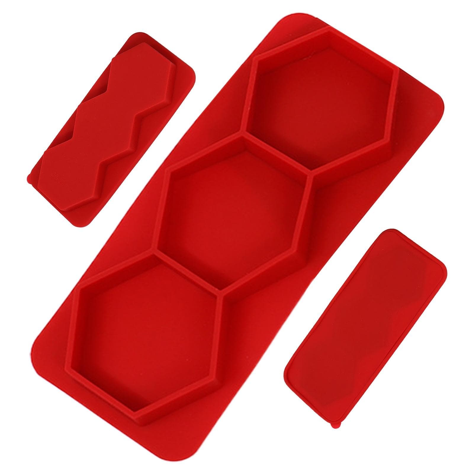 Hamburger Maker Mold - Silicone Burger Press Patty Maker 3 Cavities,Hexagonal Stuffed Burger Mould Kitchen Cooking Helper for Grilling Patties Making Freezing