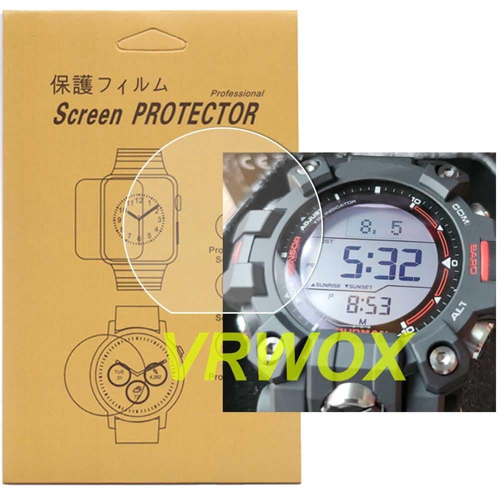 GW-9500 3 Pack TPU Full Coverage HD Clear Bubble Free Anti-Scratch Screen Protector for Watch