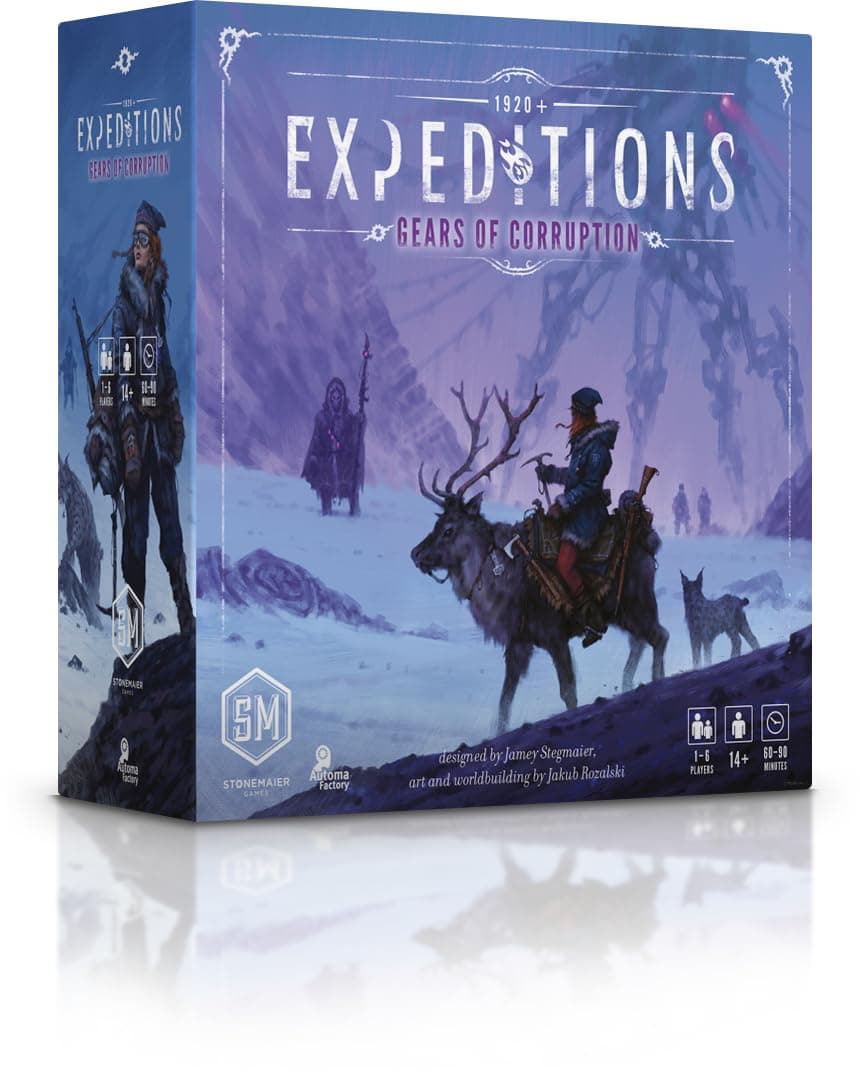 Expeditions: Gears of Corruption Expansion by Jamey Stegmaier | Add to Expeditions - A Strategy Board Game | New Mechs, Characters, Hero Worker, & Map Bonuses | 1-6 Players, 90 Mins