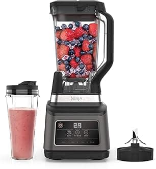 2-in-1 Blender with 3 Automatic Programs Blend, Max Blend, Crush, and 4 Manual Settings, 2.1L Jug & 700ml Cup, 1200W, Dishwasher Safe Parts, Auto-iQ, Black BN750UK